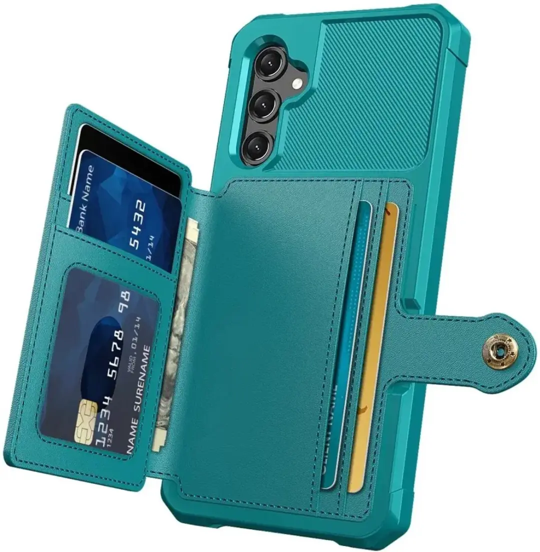 Selected Portemonnee Hoesje Samsung Galaxy A25 - Groen - 4 Pasjes