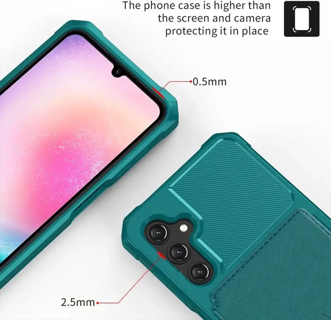 Selected Portemonnee Hoesje Samsung Galaxy A25 - Groen - 4 Pasjes - afbeelding 6 van 6