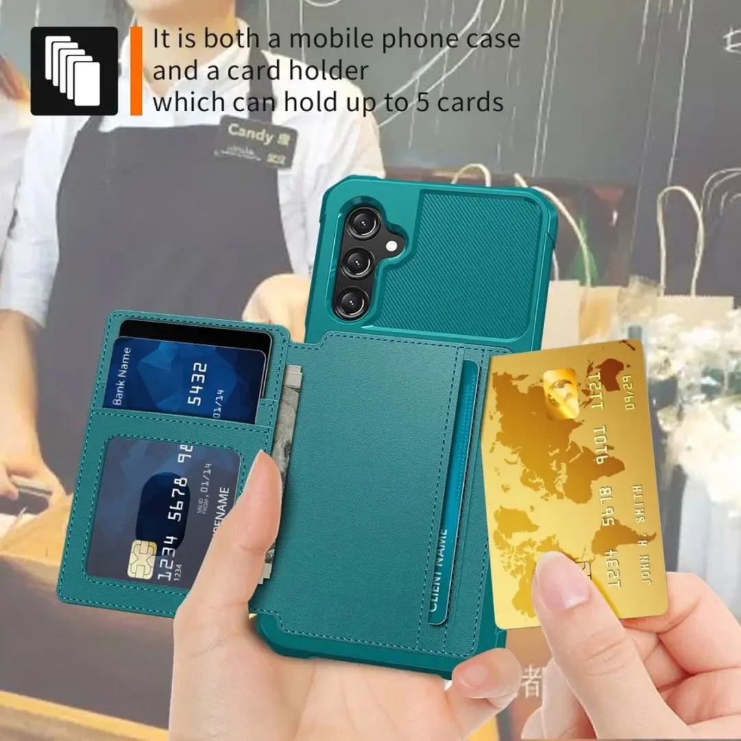 Selected Portemonnee Hoesje Samsung Galaxy A25 - Groen - 4 Pasjes