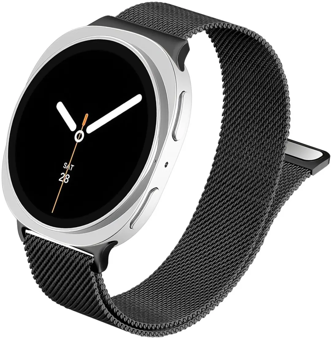 Selected SBG Milanees Horlogebandje Samsung Galaxy Watch 8 - Zwart