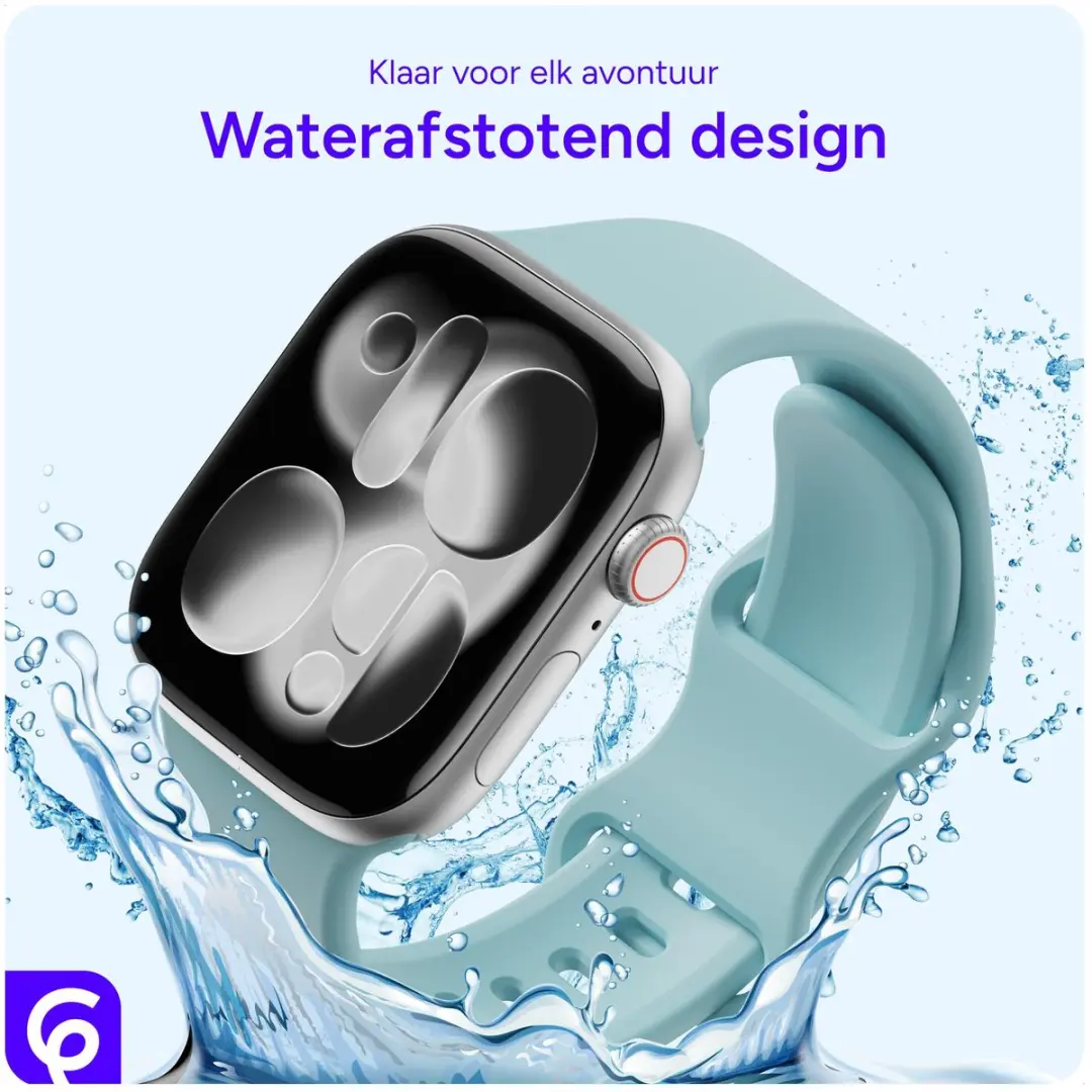 Selected SBG Siliconen Bandje Apple Watch 38-42mm - Groen/Blauw