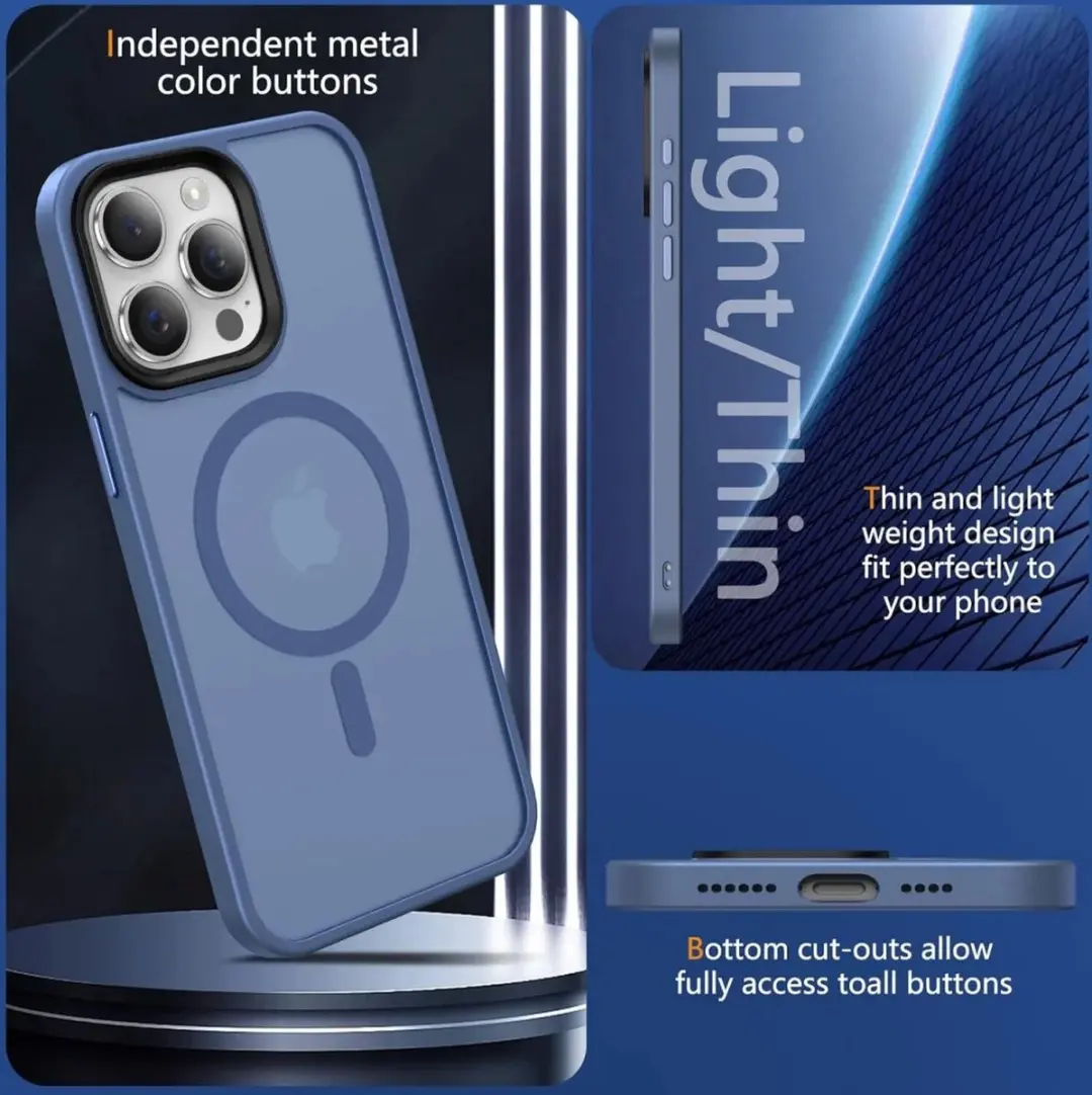 Selected Hoesje iPhone 15 Pro MagSafe - Blauw