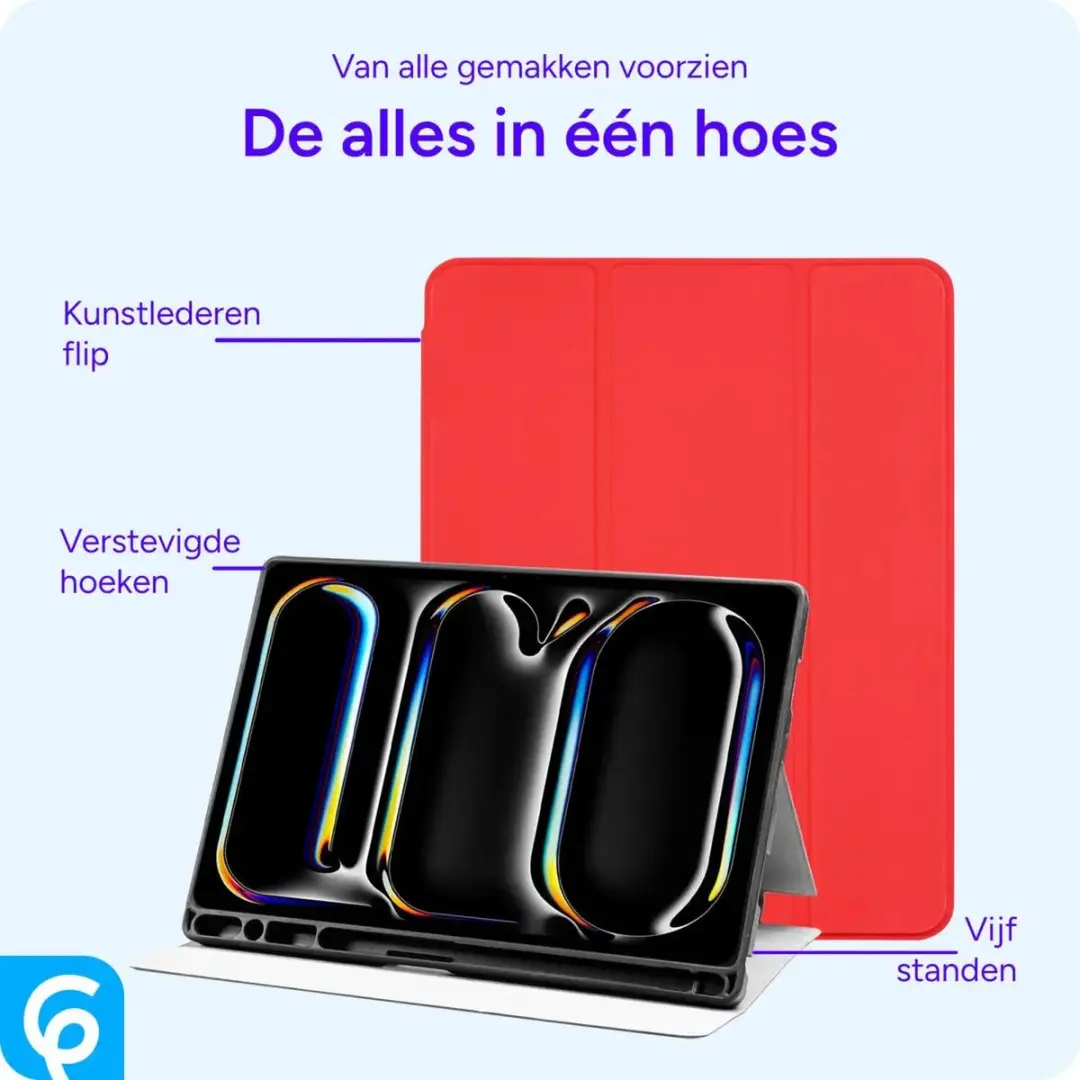 Selected by GSMpunt Tablethoes iPad Pro 11 (2024) - Rood