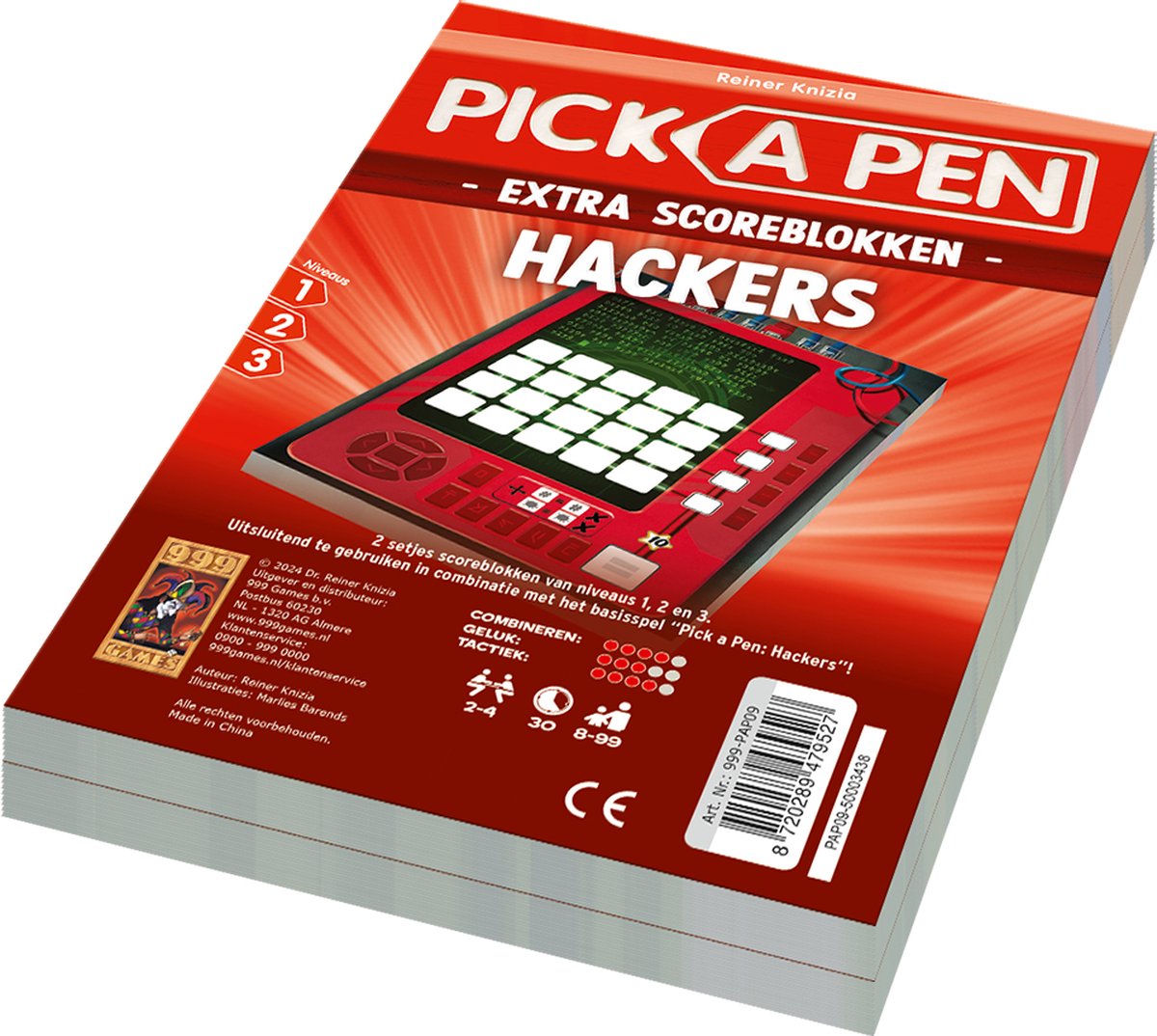 999 Games - Pick a Pen Hackers - Scoreblokken