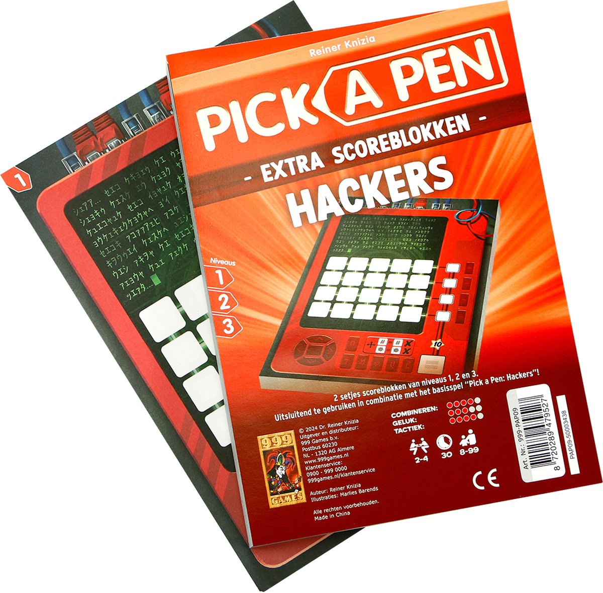 999 Games - Pick a Pen Hackers - Scoreblokken