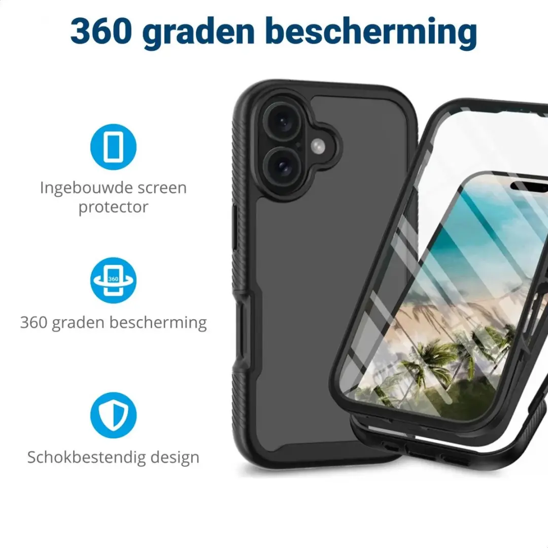 Selected by GSMpunt.nl iPhone 16 Plus Hoesje - Schokbestendig Zwart
