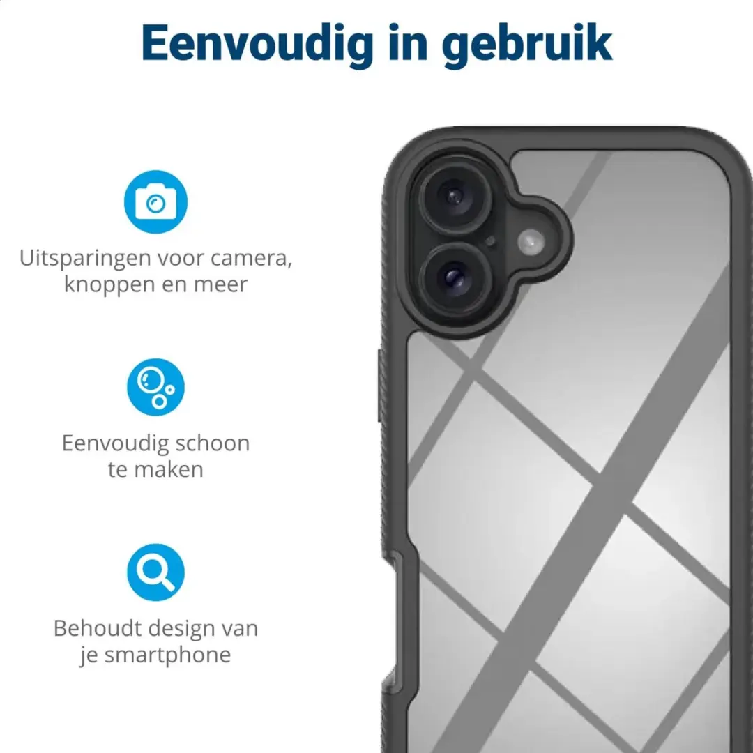 Selected by GSMpunt.nl iPhone 16 Plus Hoesje - Schokbestendig Zwart