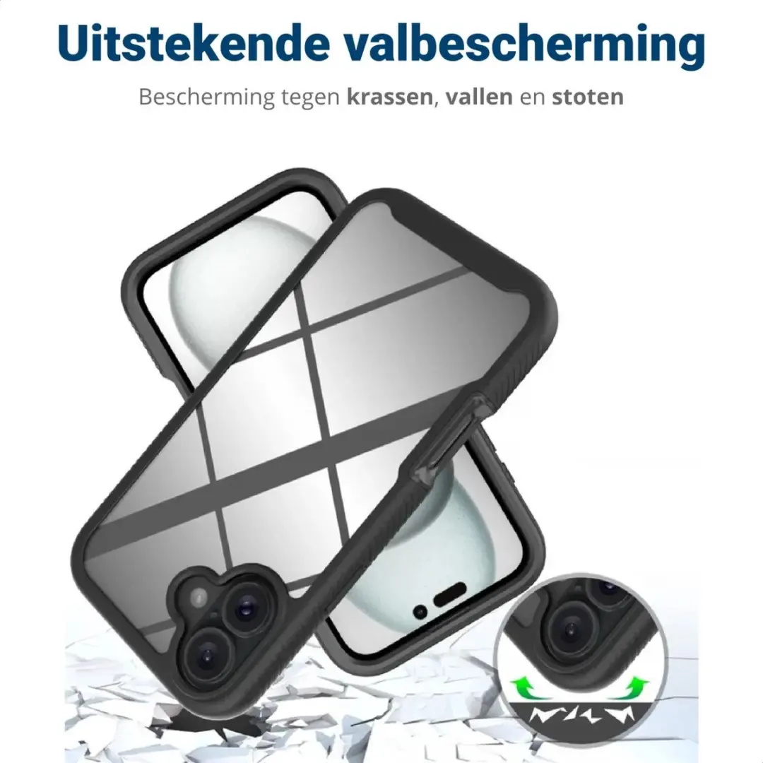 Selected by GSMpunt.nl iPhone 16 Plus Hoesje - Schokbestendig Zwart - afbeelding 6 van 6