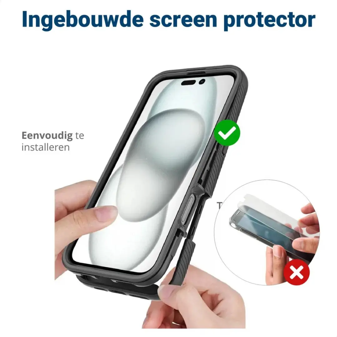 Selected by GSMpunt.nl iPhone 16 Plus Hoesje - Schokbestendig Zwart