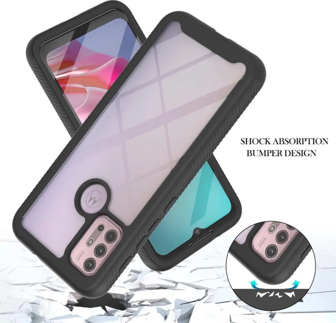 Motorola Moto G10/G20/G30 Hoesje - Full Protect - Zwart/Transparant