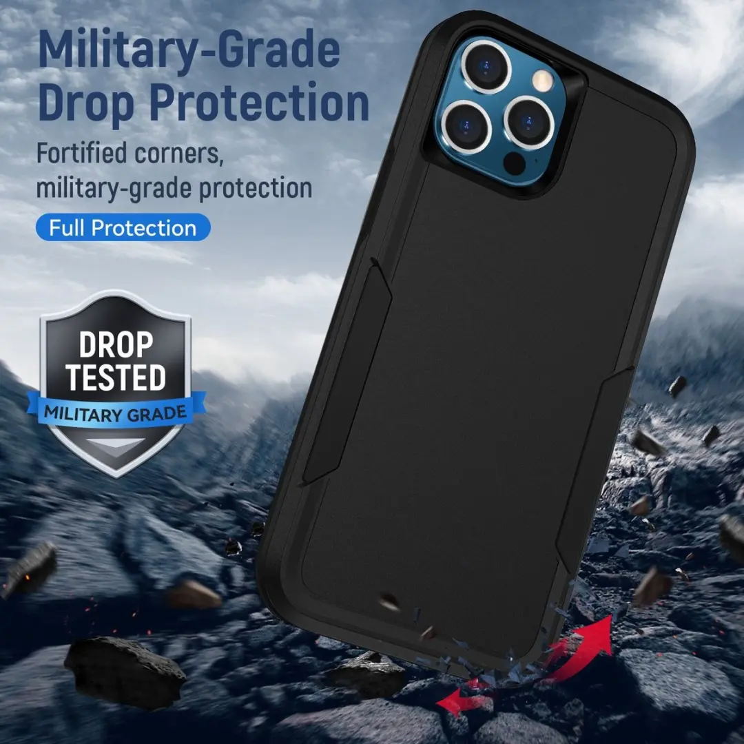 Selected Back Cover iPhone 13 Pro Max Rugged Hoesje - Zwart