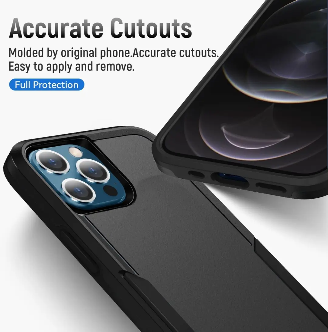 Selected Back Cover iPhone 13 Pro Max Rugged Hoesje - Zwart