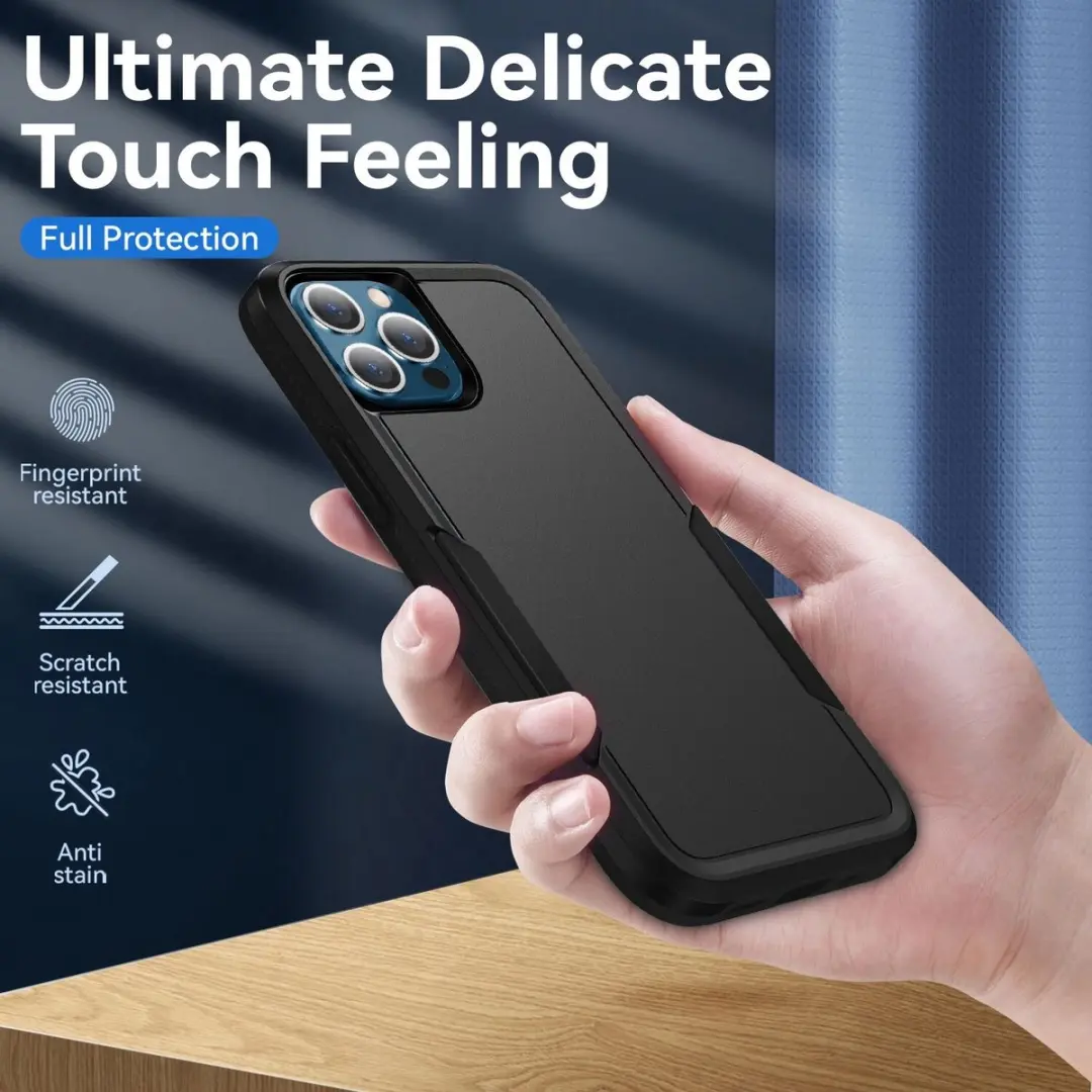 Selected Back Cover iPhone 13 Pro Max Rugged Hoesje - Zwart