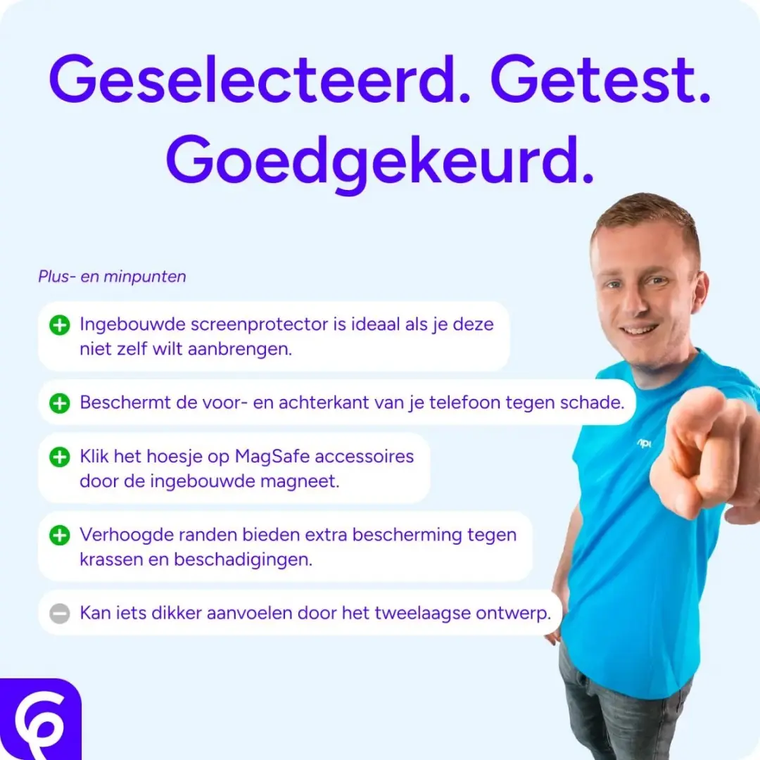 Selected by GSMpunt Hoesje iPhone 17 Pro - Matte Transparant - MagSafe