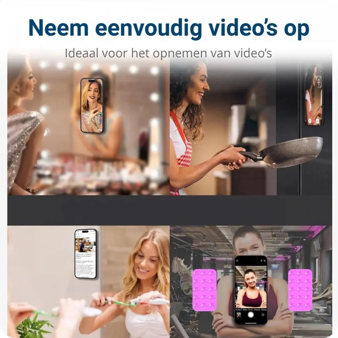 Selected SBG Siliconen Telefoonhouder Roze - Universeel