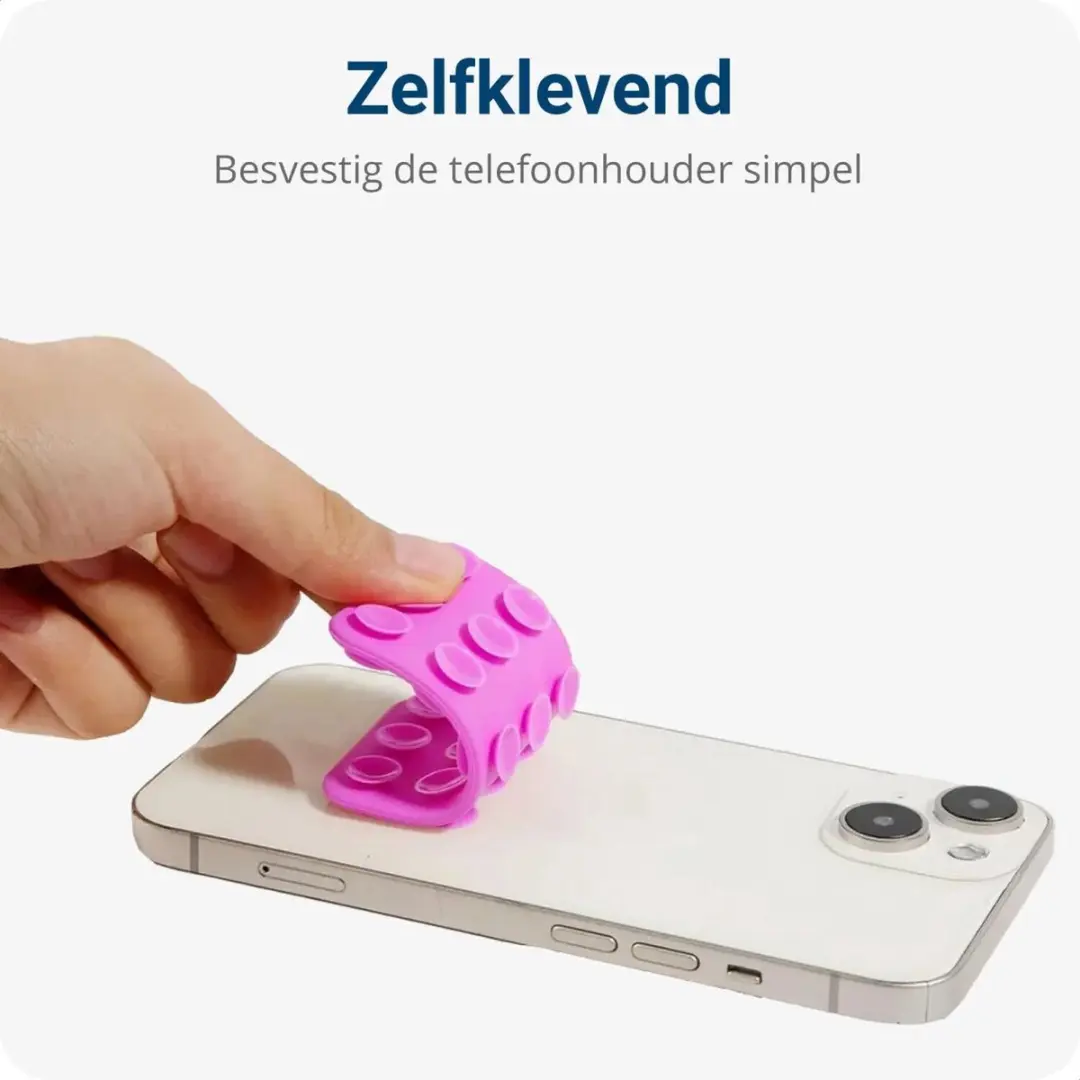 Selected SBG Siliconen Telefoonhouder Roze - Universeel