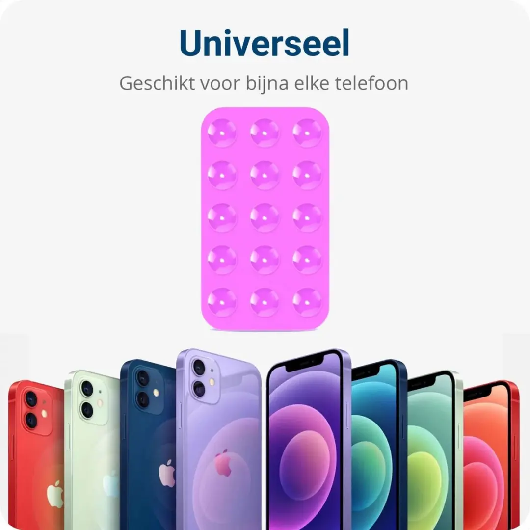 Selected SBG Siliconen Telefoonhouder Roze - Universeel