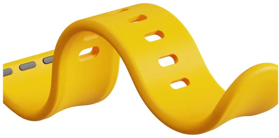 Selected SBG Siliconen Horlogeband Apple Watch 8 45mm - Geel