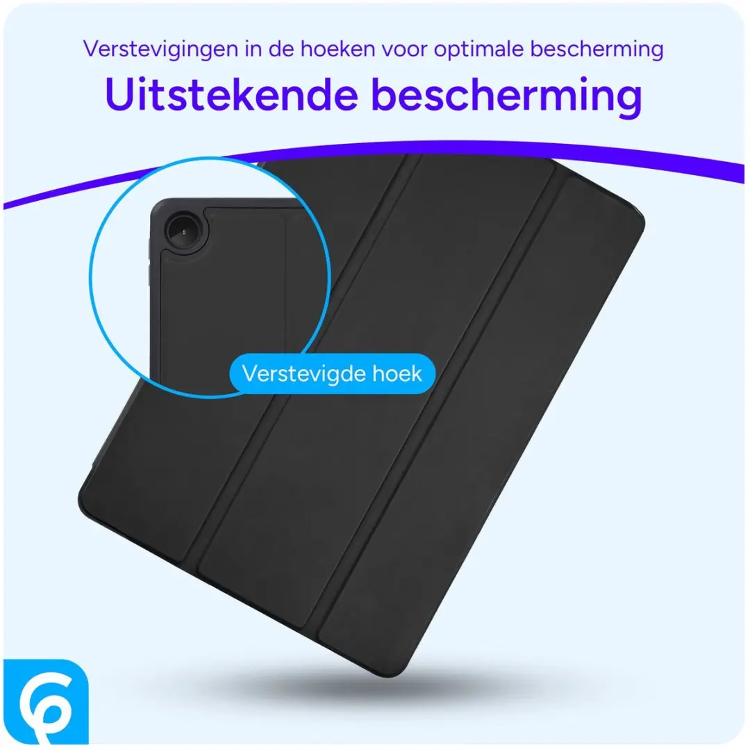 Selected by GSMpunt Lenovo Tab M10 HD Gen 2 Hoes - Tri-Fold Book Case Zwart