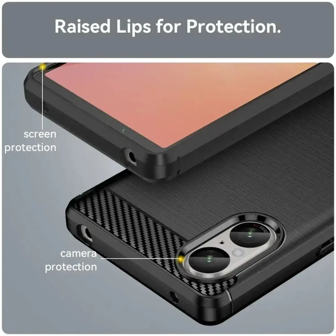 Selected TPU Hoesje Sony Xperia 5 V - Zwart