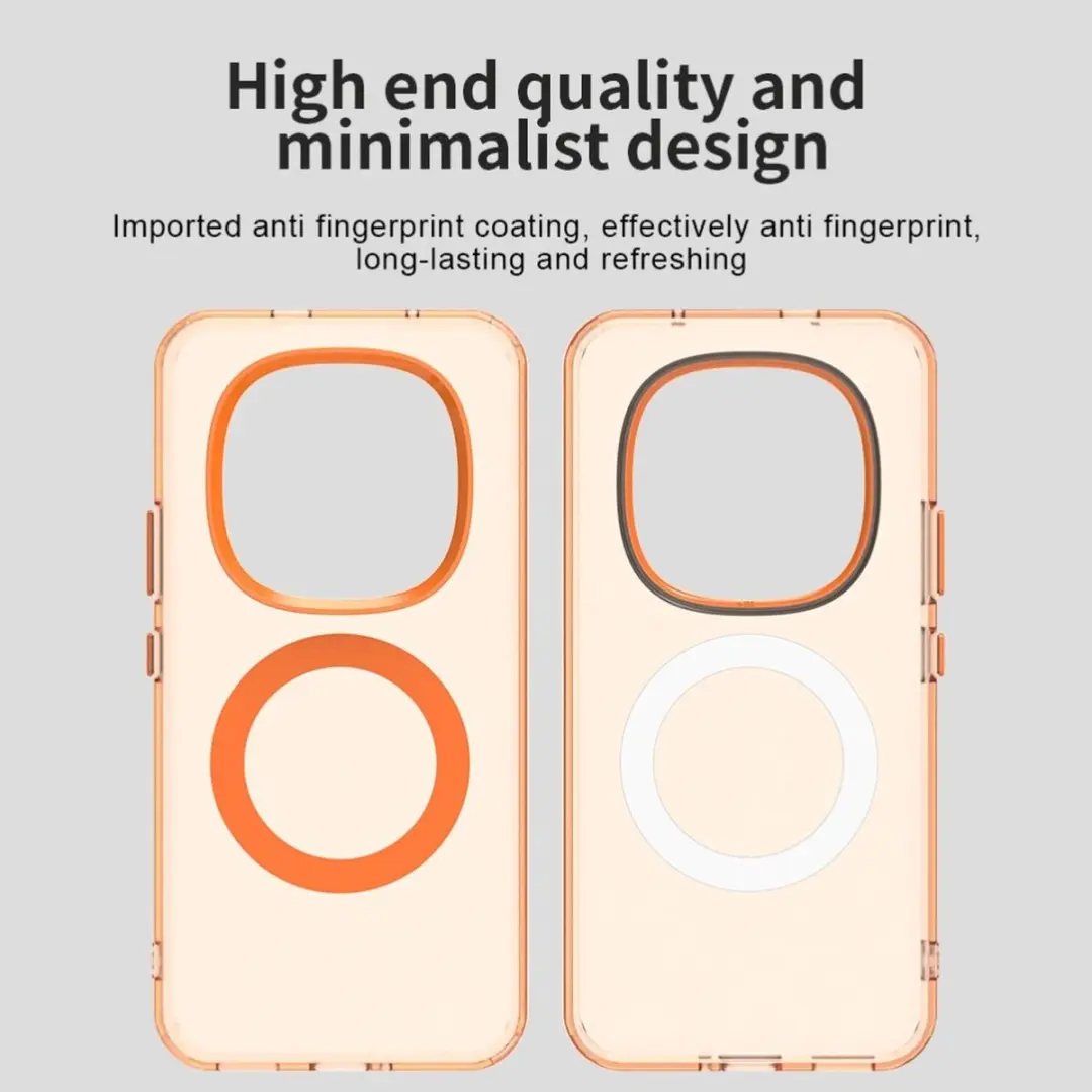 Selected MagSafe Backcover Xiaomi Redmi Note 15 Pro - Oranje & Transparant