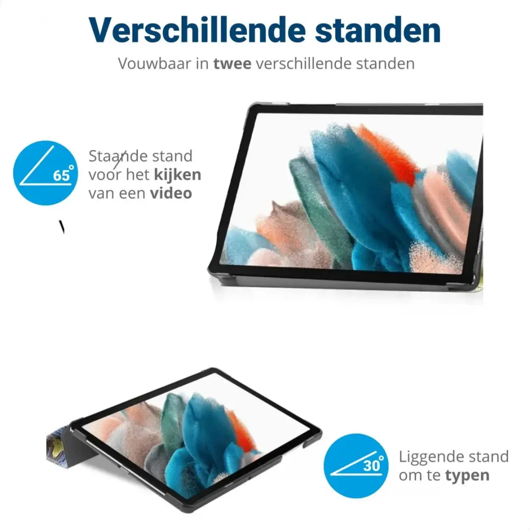 Selected Tablethoes Samsung Galaxy Tab A9 Plus - Blauw Sterrennacht