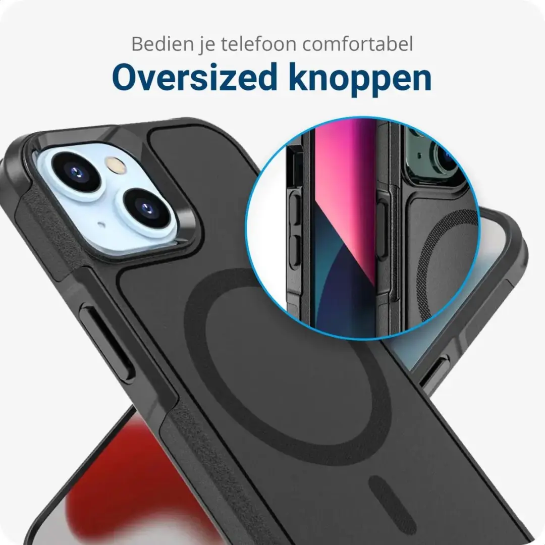 Selected by GSMpunt Hoesje iPhone 15 MagSafe Dual-Layer Zwart