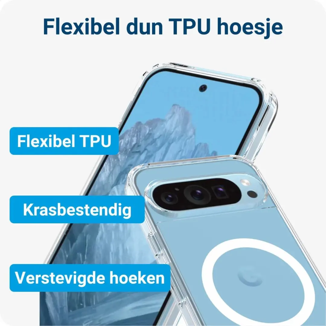 Selected Schokbestendig Hoesje Google Pixel 9/9 Pro - Transparant