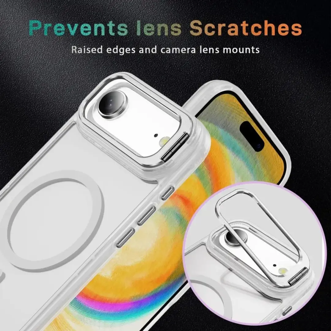 Selected Hoesje iPhone Air MagSafe Transparant - Camera Kickstand