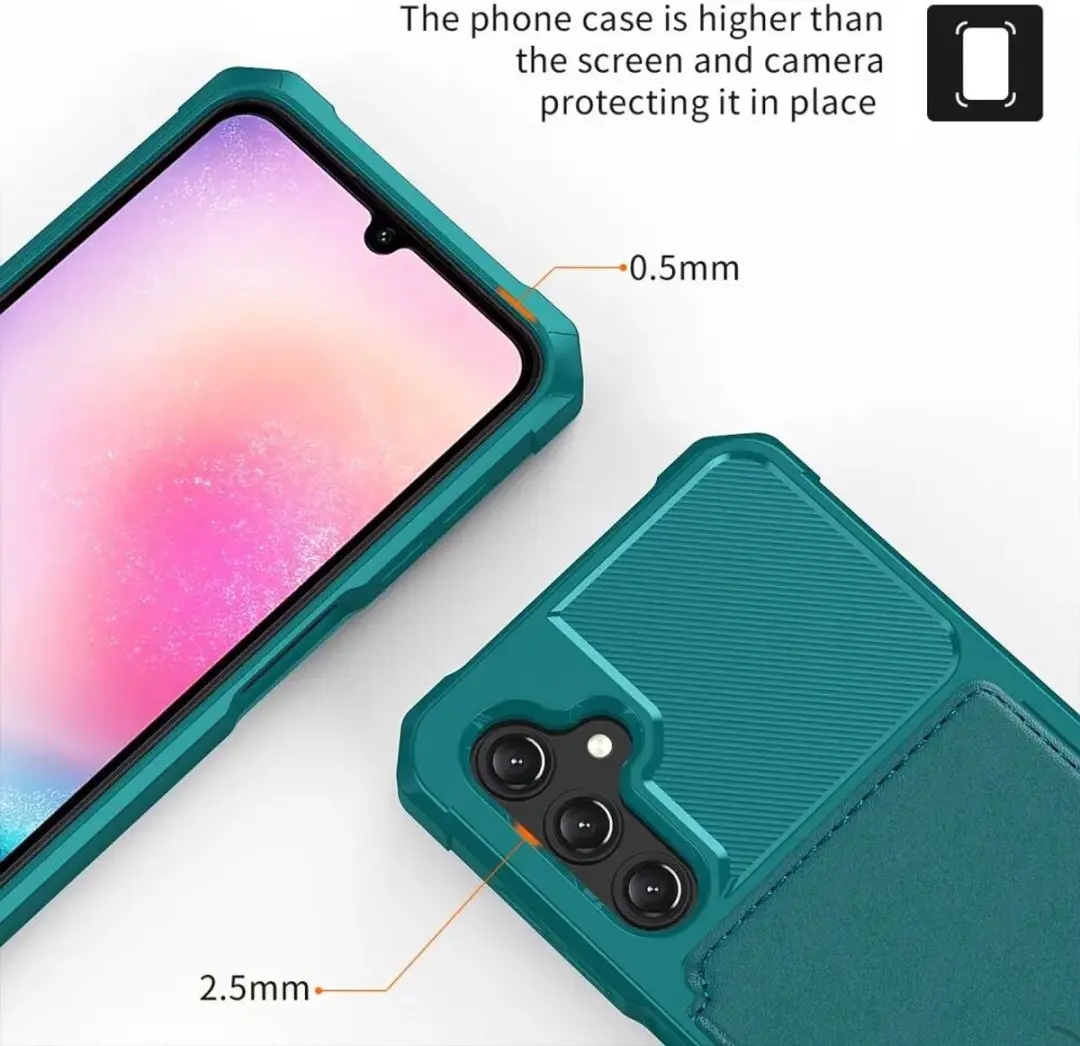 Selected Portemonnee Hoesje Samsung Galaxy A15 - Groen - 4 Pasjes - afbeelding 6 van 6