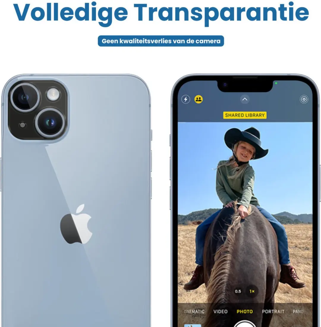 Selected by GSMpunt.nl Camera Lens Protector - Zwart - iPhone 14/14 Plus