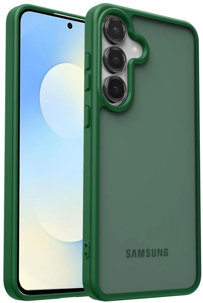 Selected Hoesje Samsung Galaxy S25 FE - Groen Matte Back Cover