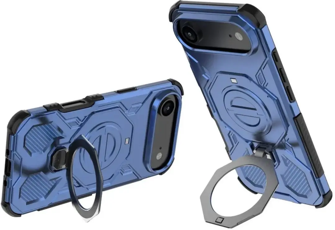 Selected Hoesje iPhone Air MagSafe Blauw - 360° Draaibare Stand