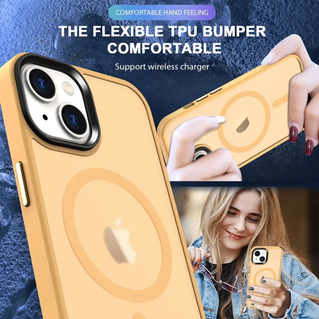 Selected Hoesje Apple iPhone 14 Plus - Oranje - MagSafe