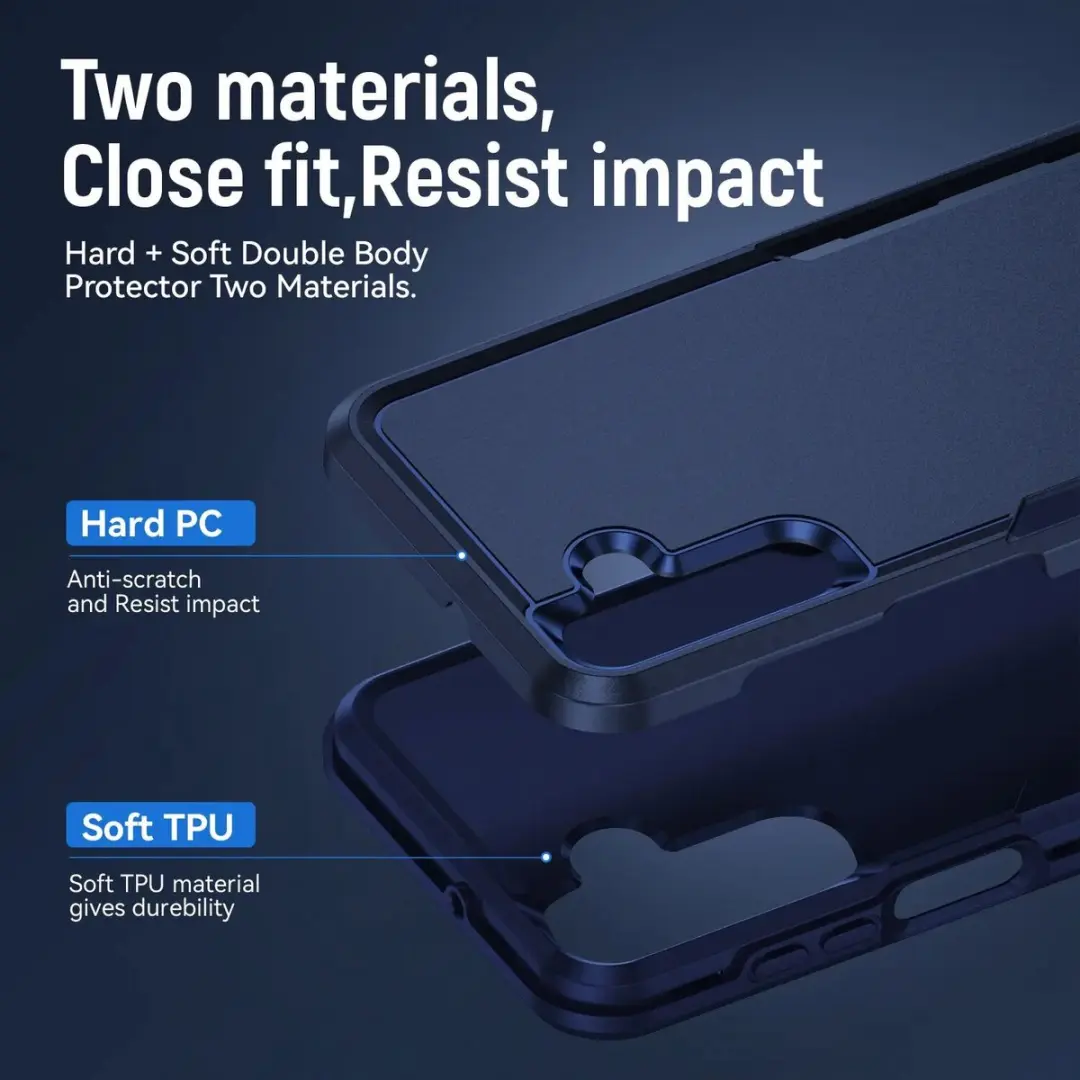 Selected Back Cover Samsung Galaxy A15 Blauw - Schokbestendig
