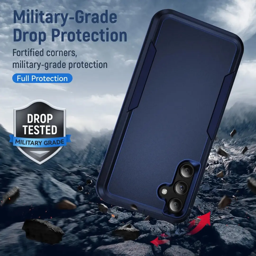 Selected Back Cover Samsung Galaxy A15 Blauw - Schokbestendig