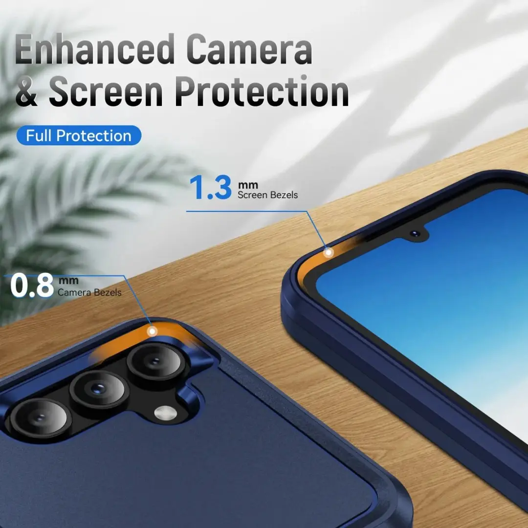 Selected Back Cover Samsung Galaxy A15 Blauw - Schokbestendig