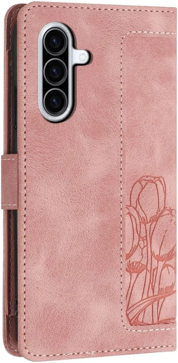 Selected Hoesje Samsung Galaxy A36 Tulpen Book Case - Roze