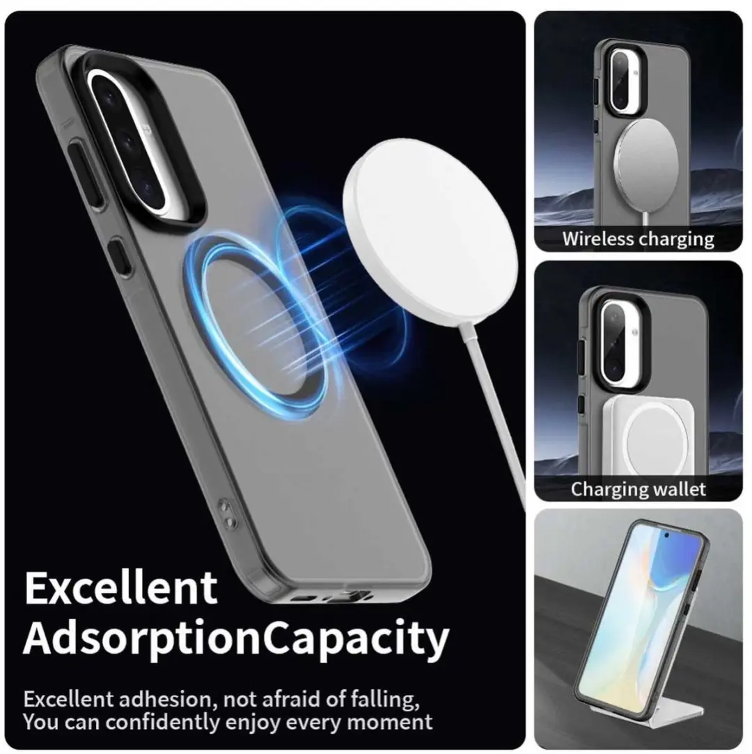 Selected MagSafe Backcover Hoesje Samsung Galaxy A56/A36 - Zwart & Transparant