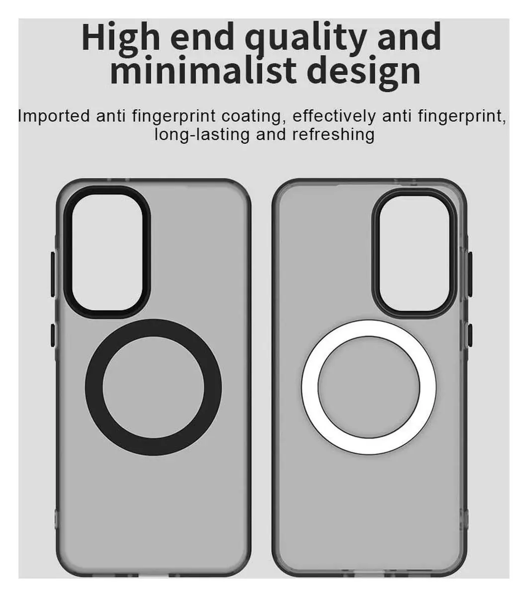 Selected MagSafe Backcover Hoesje Samsung Galaxy A56/A36 - Zwart & Transparant