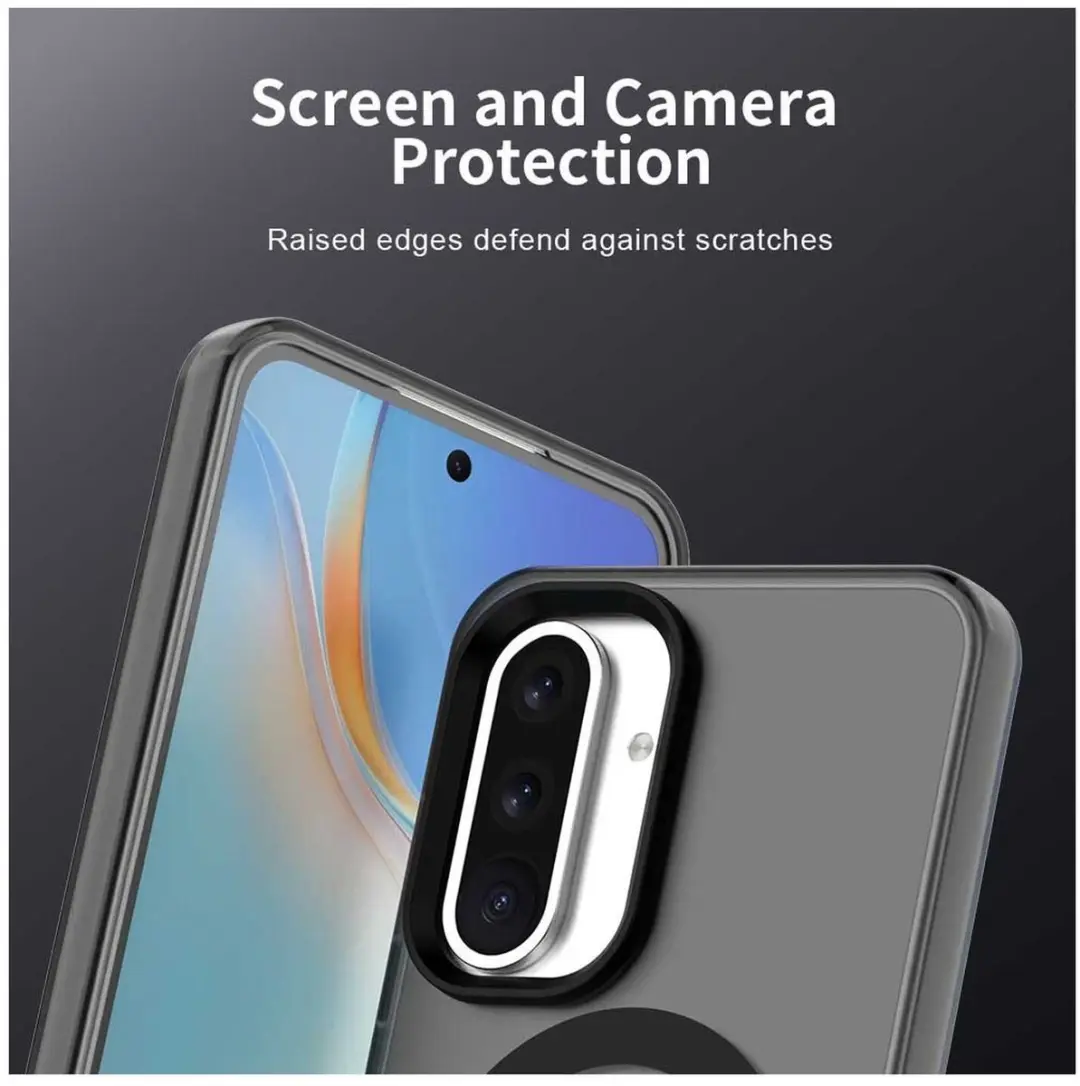 Selected MagSafe Backcover Hoesje Samsung Galaxy A56/A36 - Zwart & Transparant