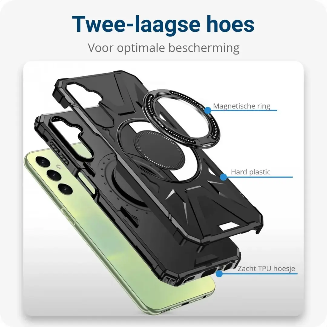 Selected Hoesje Samsung Galaxy A35 Back Cover - MagSafe Zwart
