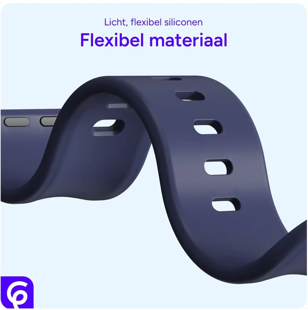 Selected SBG Siliconen Bandje Apple Watch 8 41mm Midnight Blue