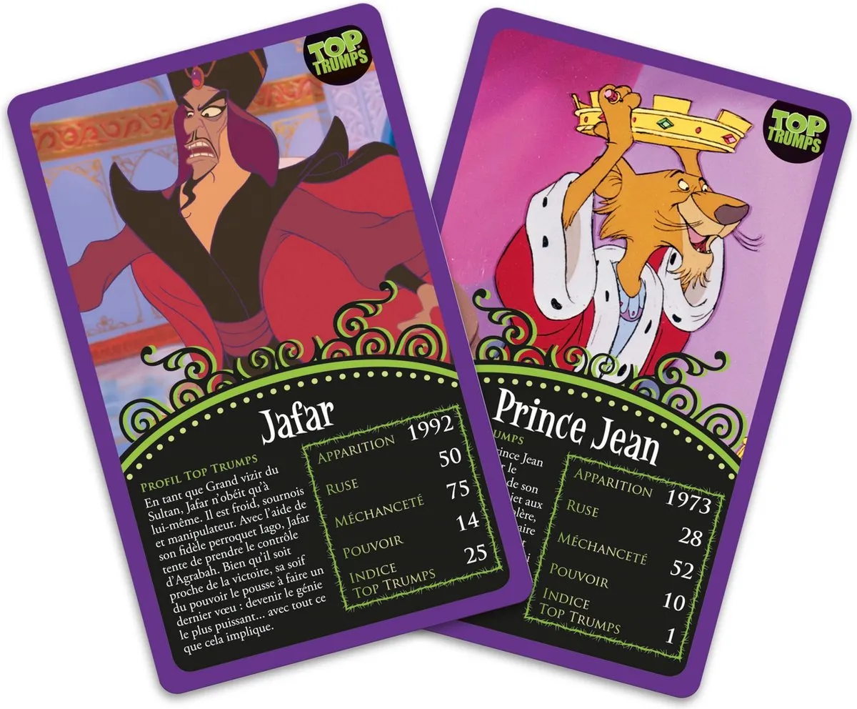 Winning Moves Top Trumps Disney Vilains Bordspel
