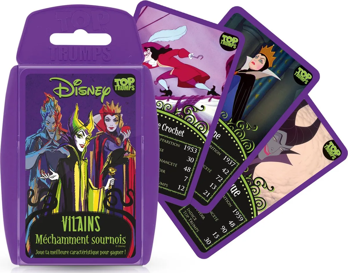 Winning Moves Top Trumps Disney Vilains Bordspel