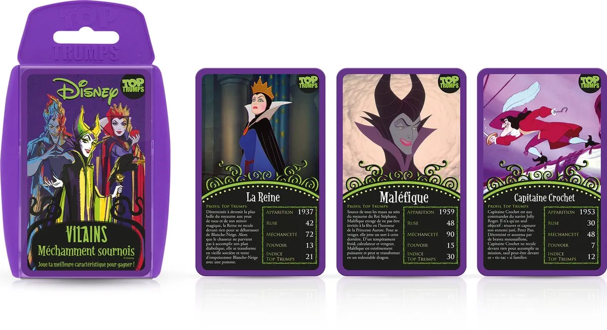 Winning Moves Top Trumps Disney Vilains Bordspel