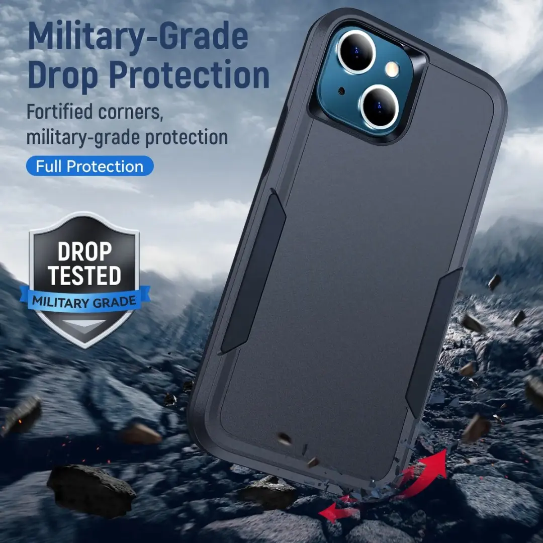 Selected Back Cover iPhone 13/14 Rugged Hoesje - Blauw