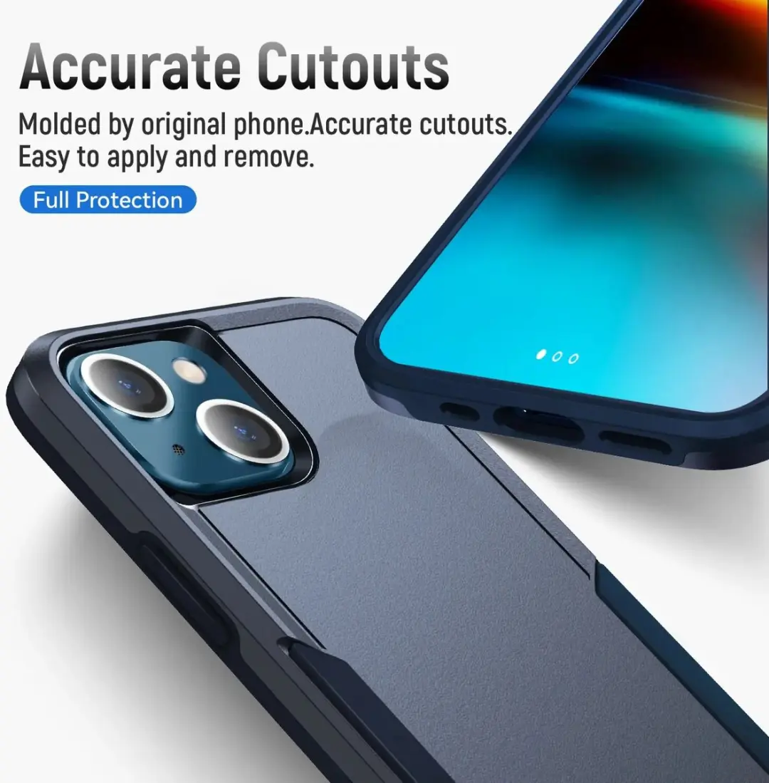 Selected Back Cover iPhone 13/14 Rugged Hoesje - Blauw