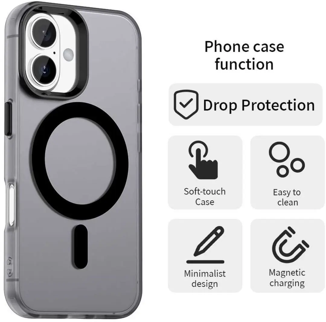 Selected MagSafe Backcover iPhone 17 - Zwart & Transparant
