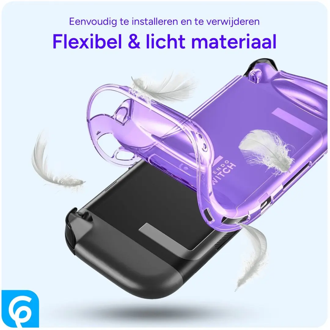 Selected by GSMpunt Nintendo Switch 2 Hoesje - Transparant Paars